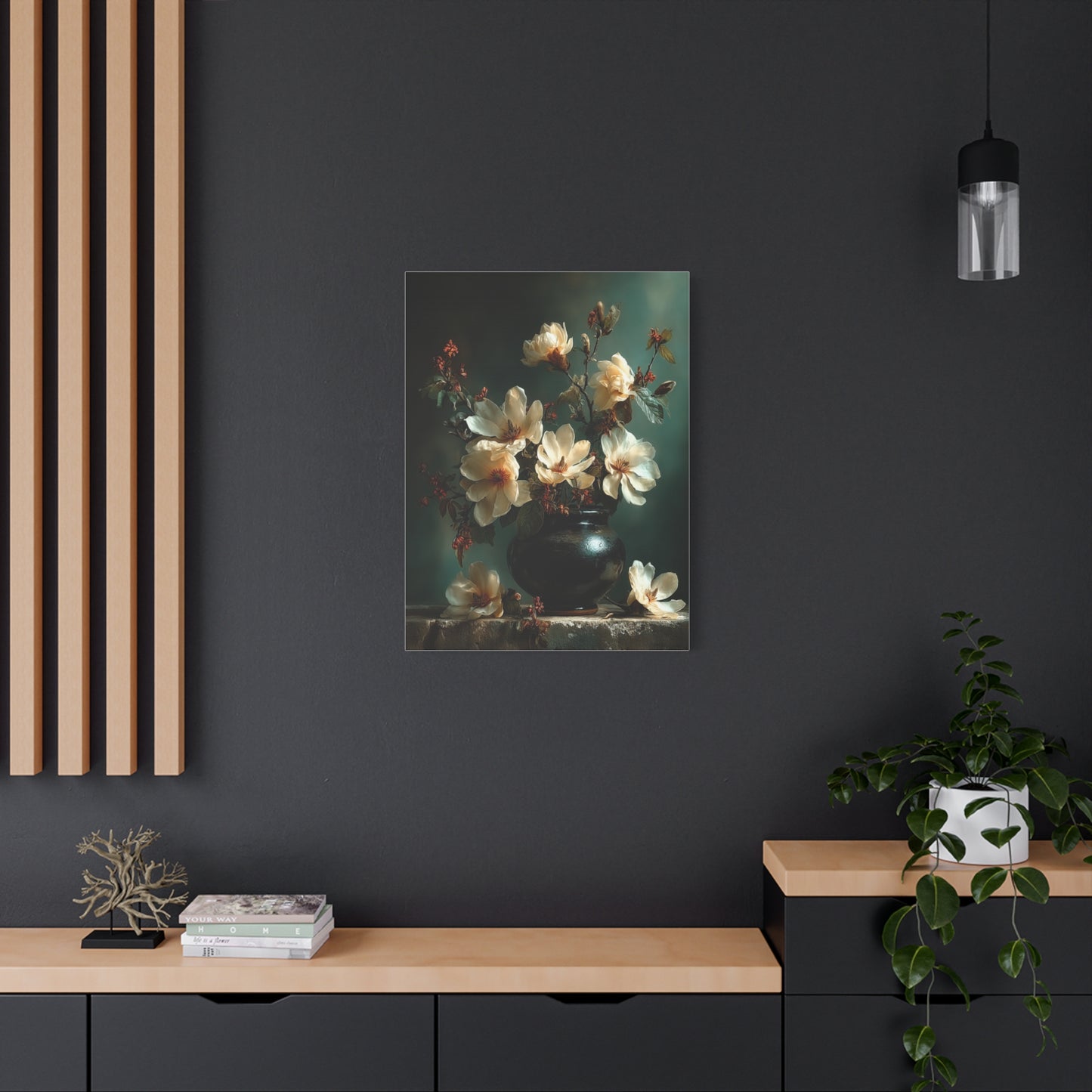 Magnolia Floral Still Life Wall Art & Canvas Print