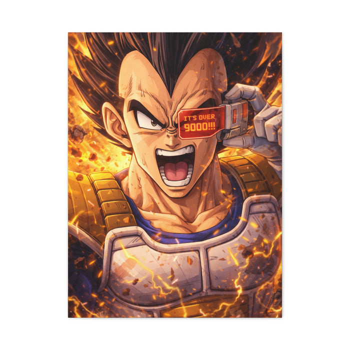 Vegeta Super Saiyan It's Over 9000 Wall Art & Canvas Print
