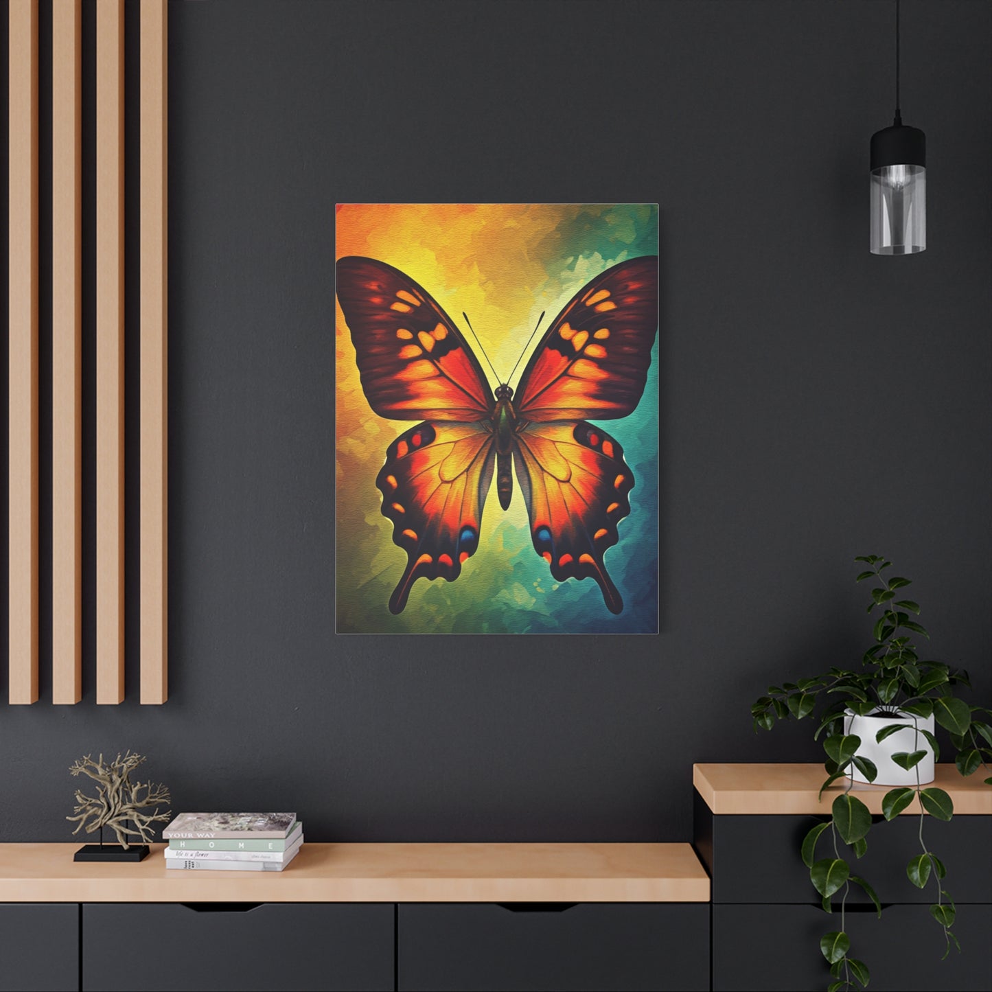 Fiery Monarch Butterfly Spectrum Wall Art & Canvas Prints