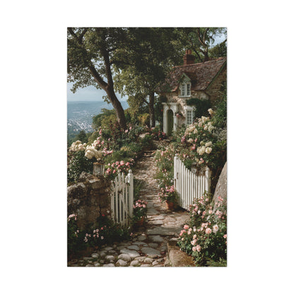 Cottage Garden Entrance Path Wall Art & Canvas Print