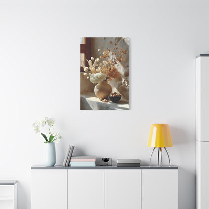 Neutral Dried Autumn Arrangement Wall Art & Canvas Print
