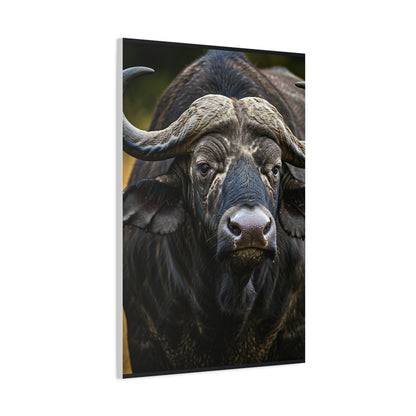 Mud-Covered Water Buffalo Close-Up Wall Art & Canvas Print