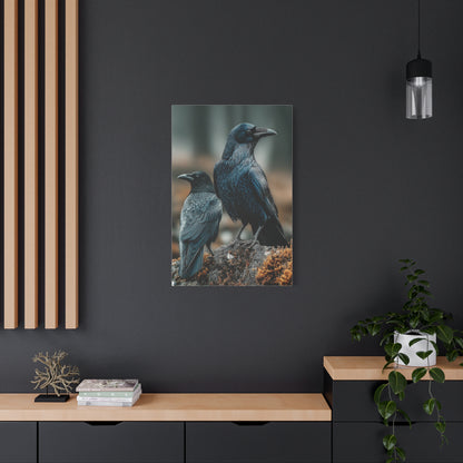 Raven and Crow Portrait – Guardians of the Wild Wall Art & Canvas Print