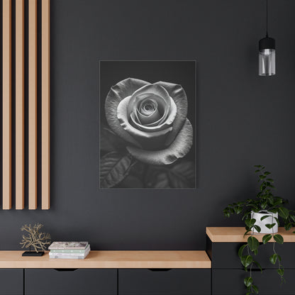 Classic Rose Close-Up Monochrome Wall Art & Canvas Prints