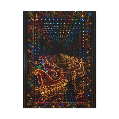 Infinity Tunnel Santa Sleigh Wall Art & Canvas Print