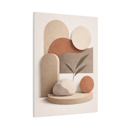 Neutral Gallery Shapes Wall Art & Canvas Print