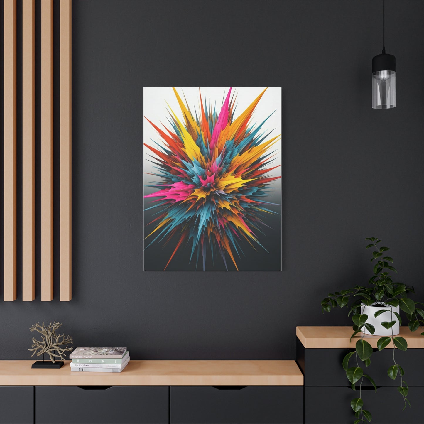 Explosive Color Bloom Abstract Wall Art & Canvas Prints