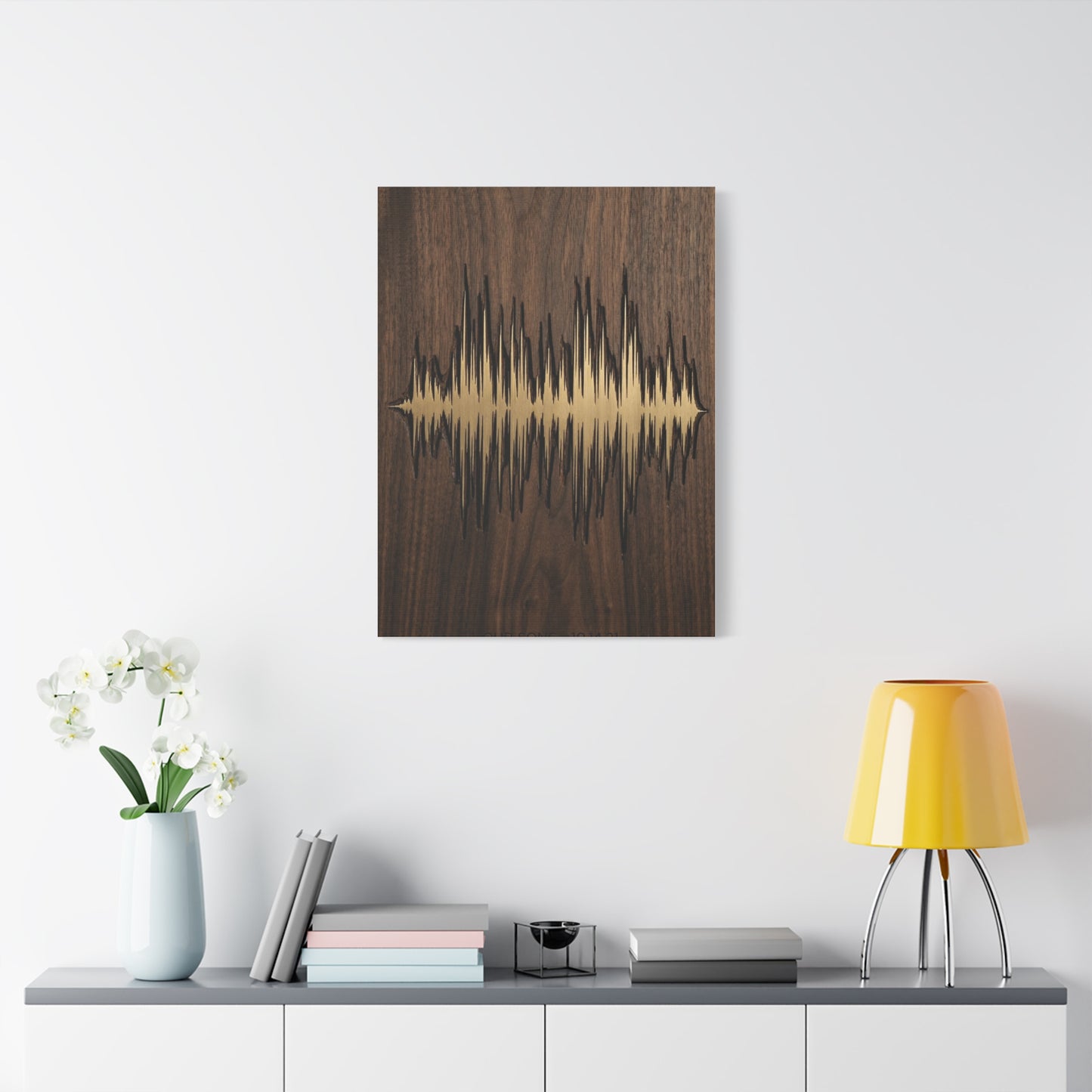 Personalized Soundwave Engraved Wood Wall Art & Canvas Print