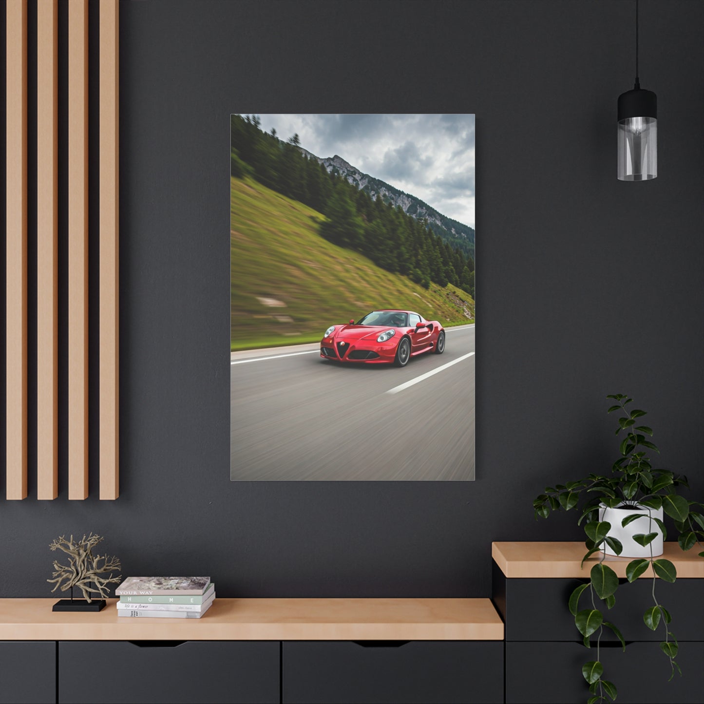 Alfa Romeo 4C Mountain Twisty Road Wall Art & Canvas Prints