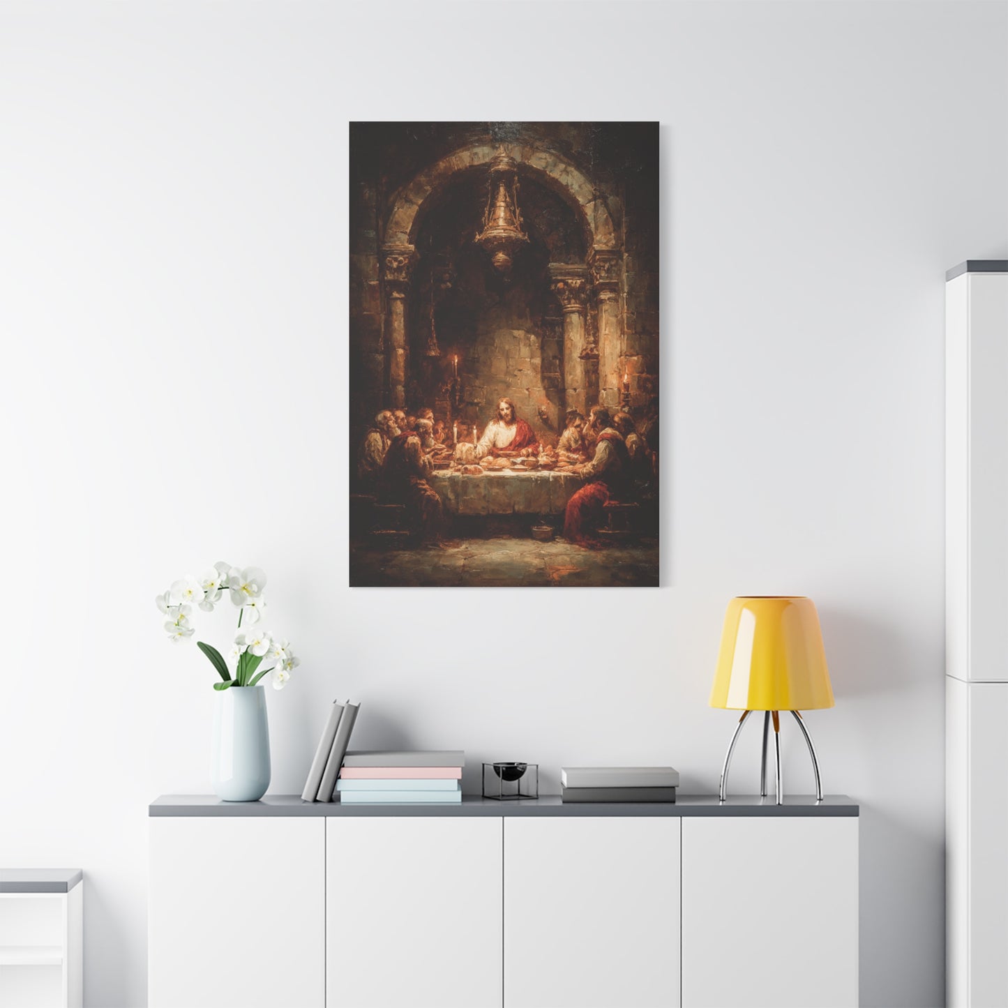 The Last Supper Candlelit Gathering Wall Art & Canvas Print