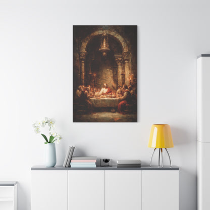The Last Supper Candlelit Gathering Wall Art & Canvas Print