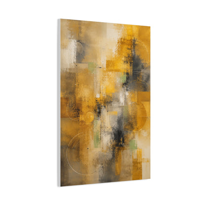 Abstract Golden Urban Texture Composition Wall Art & Canvas Print