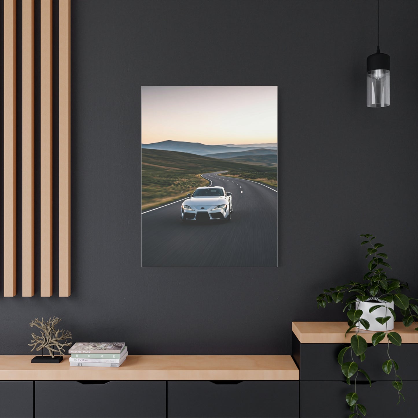 Toyota GR Supra Sunrise Scenic Road Wall Art & Canvas Prints