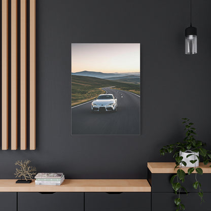 Toyota GR Supra Sunrise Scenic Road Wall Art & Canvas Prints