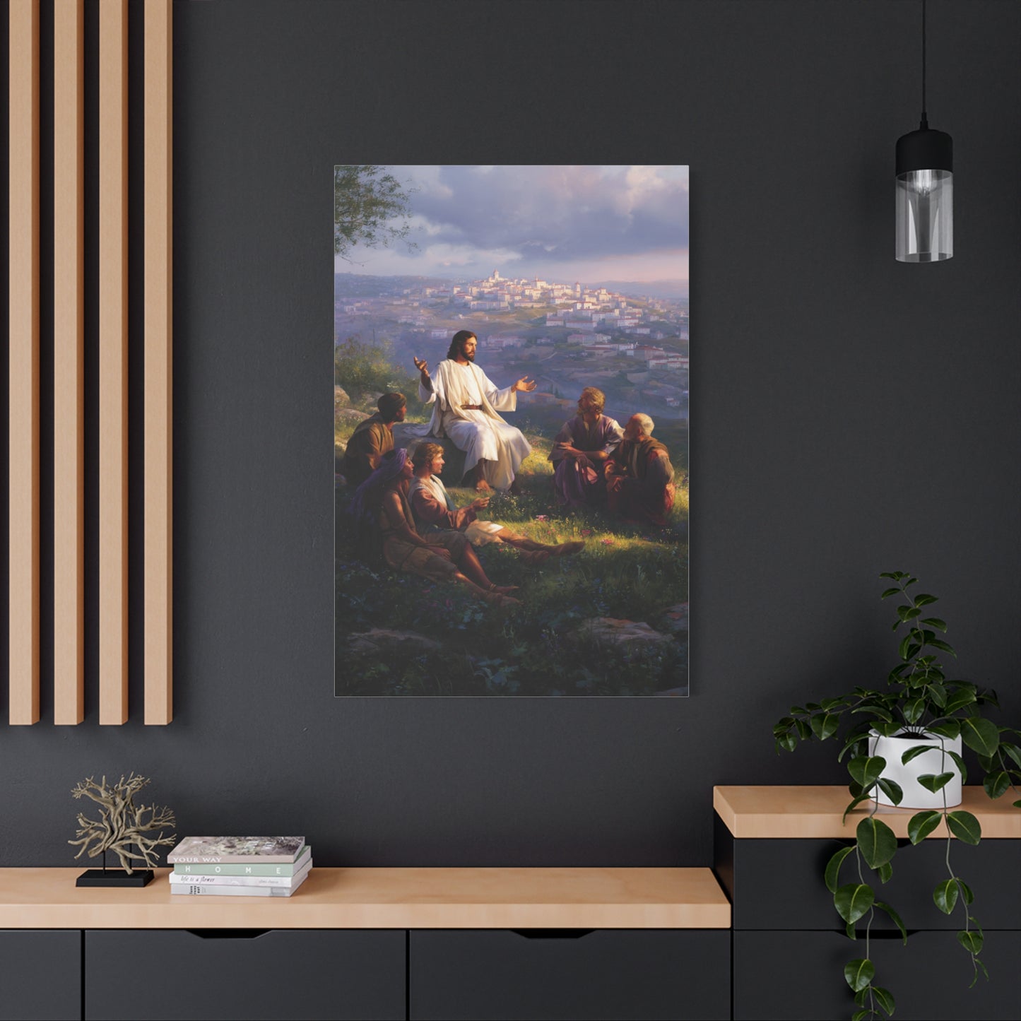 Christ Teaching the Disciples Above Jerusalem Wall Art & Canvas Print
