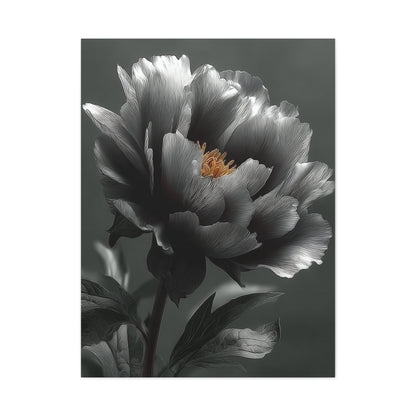 Silver Peony Fine Art Floral Wall Art & Canvas Print