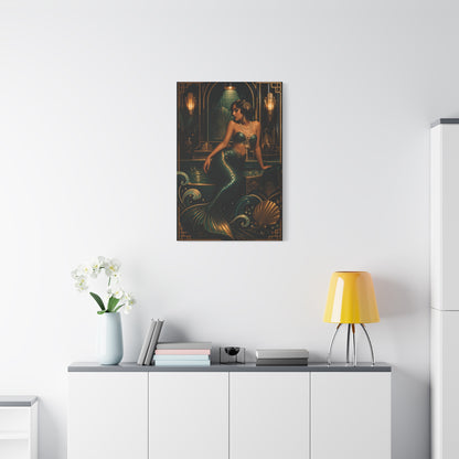 Art Deco Emerald Mermaid Luxe Wall Art & Canvas Print