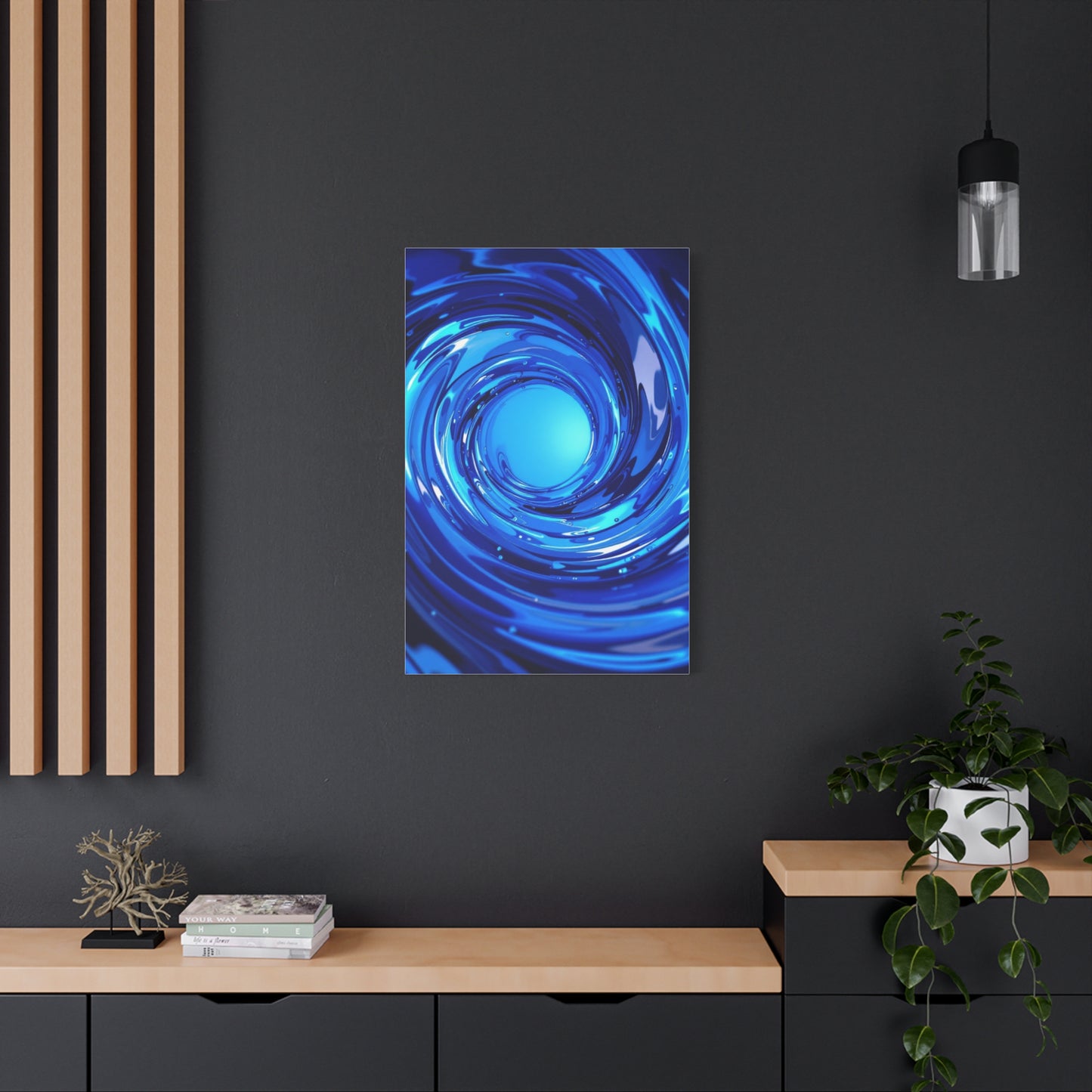 Luminous Blue Vortex Wall Art & Canvas Prints