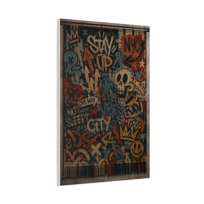 Graffiti Tapestry Collage Street Wall Art & Canvas Print