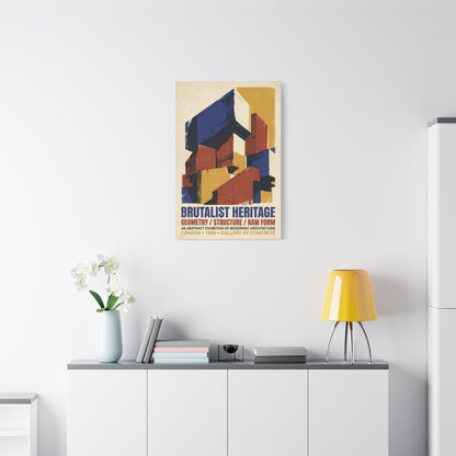 Brutalist Heritage Poster Geometry Wall Art & Canvas Print