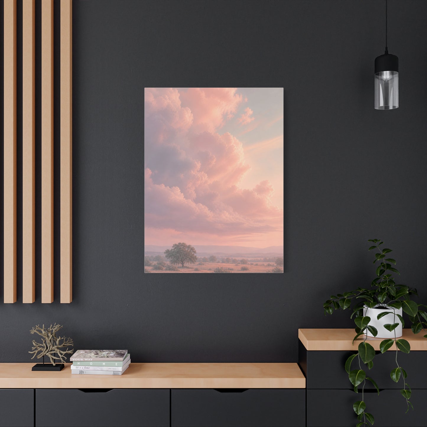 Blush Cloudscape Landscape Wall Art & Canvas Print
