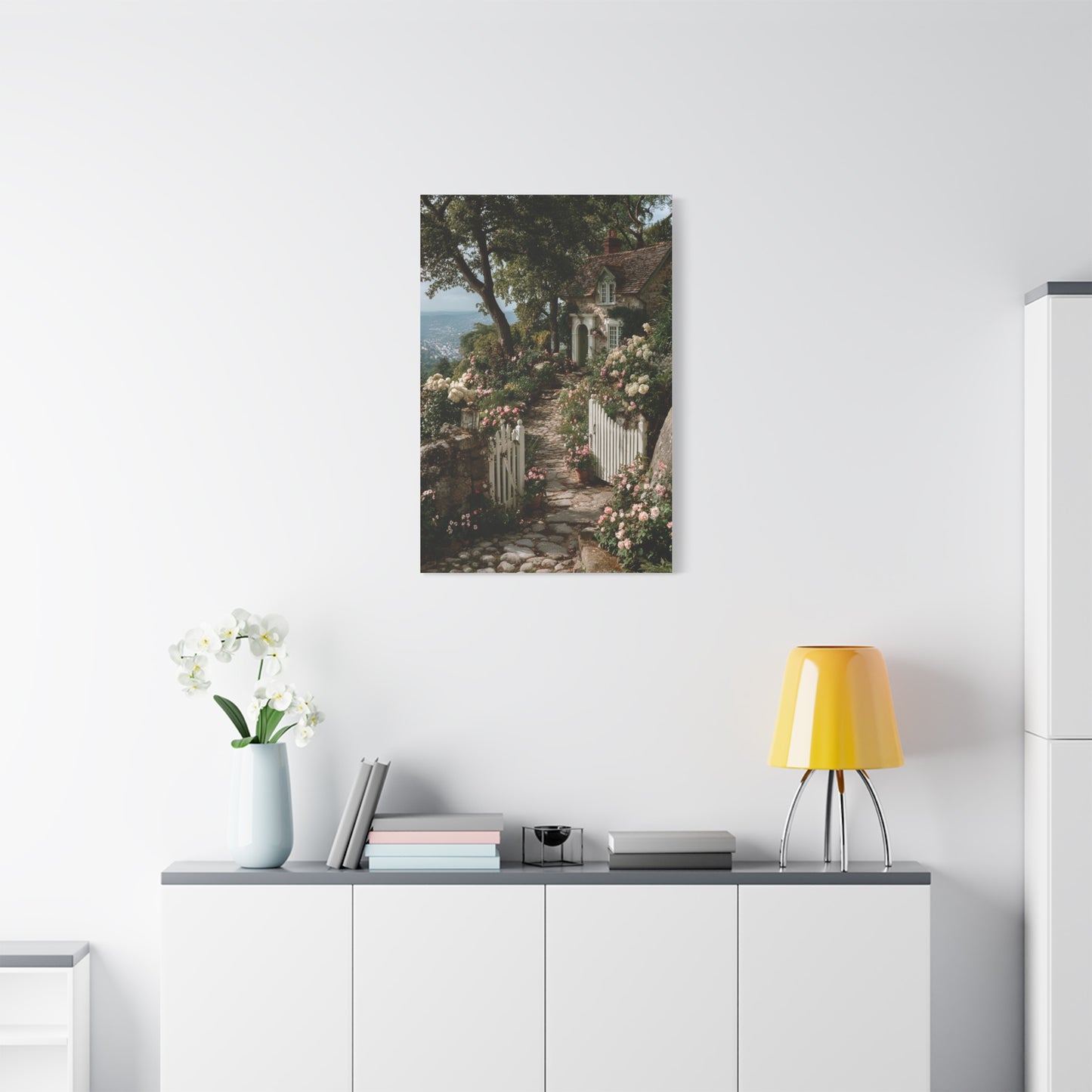 Cottage Garden Entrance Path Wall Art & Canvas Print