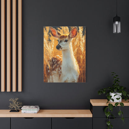 Celestial Moonlit Stag Wall Art & Canvas Print