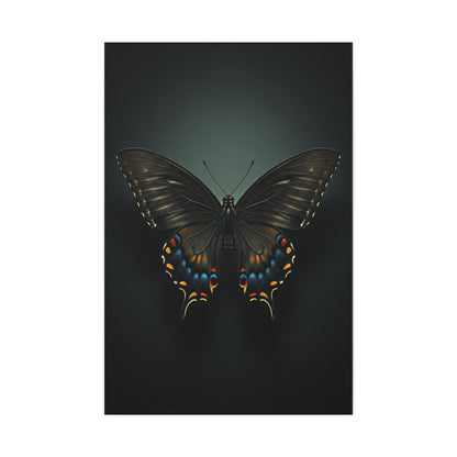 Midnight Swallowtail Butterfly with Jewel Wing Accents Wall Art & Canvas Prints