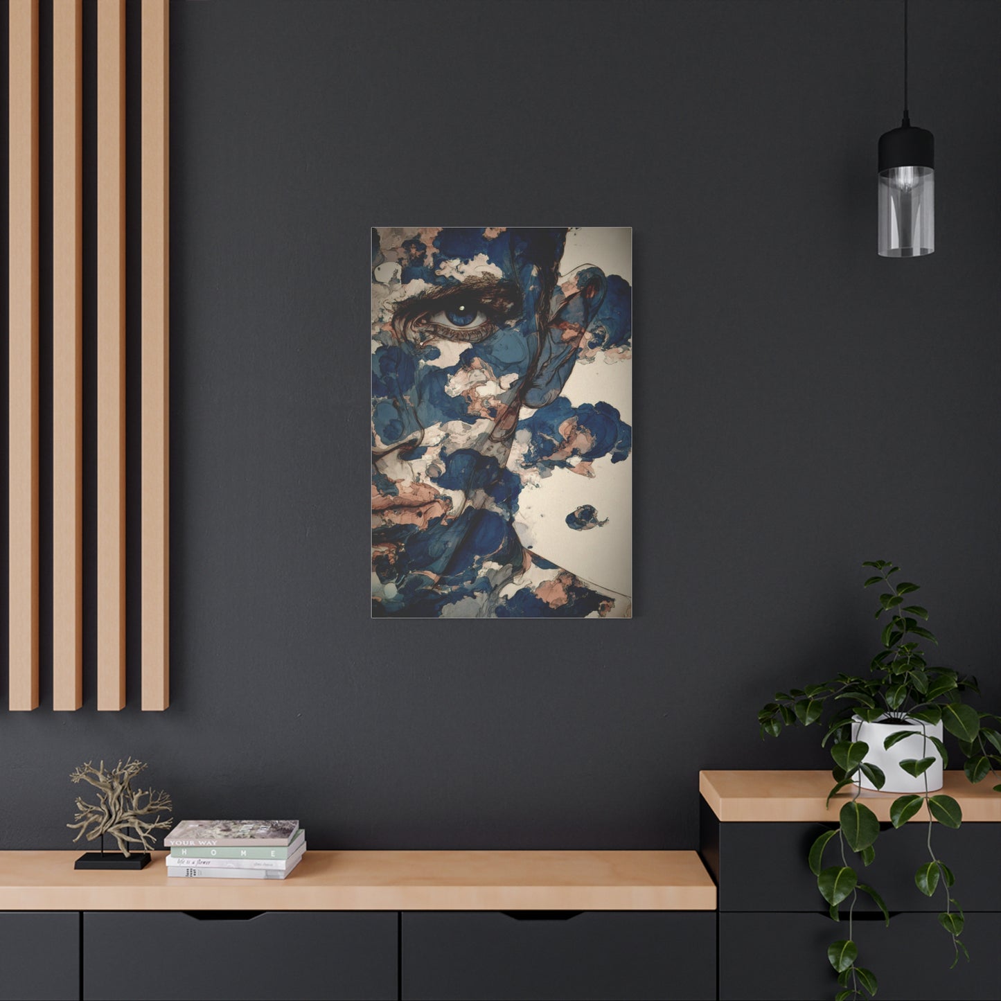Ink Cloud Portrait Abstract Wall Art & Canvas Print