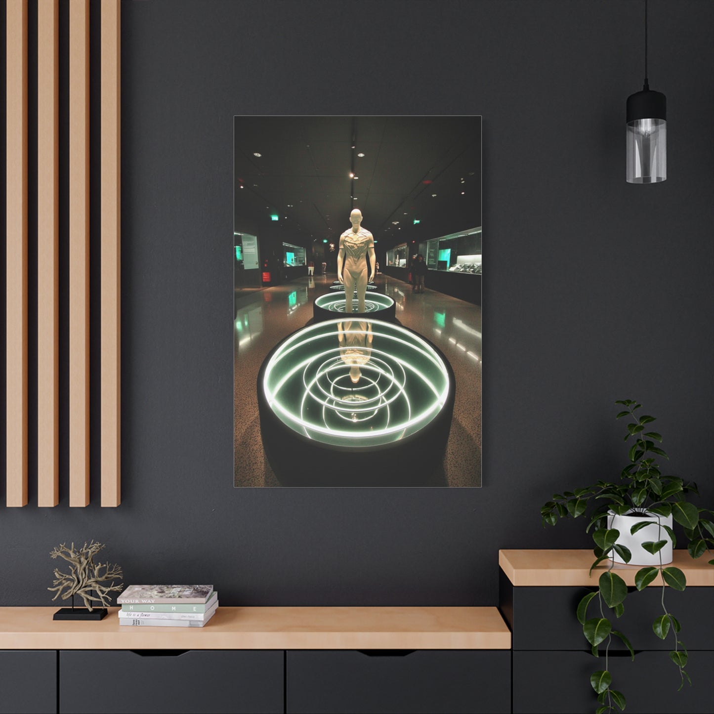 Cosmic Core Human Sculpture Wall Art & Canvas Print