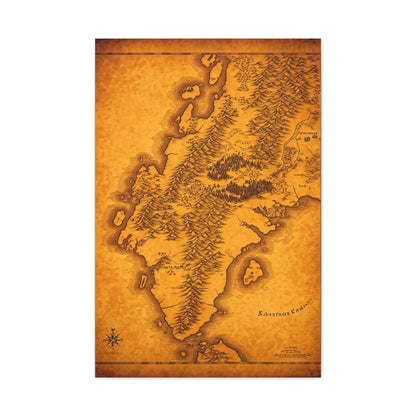 Old Europe Map Illustration Wall Art & Canvas Prints
