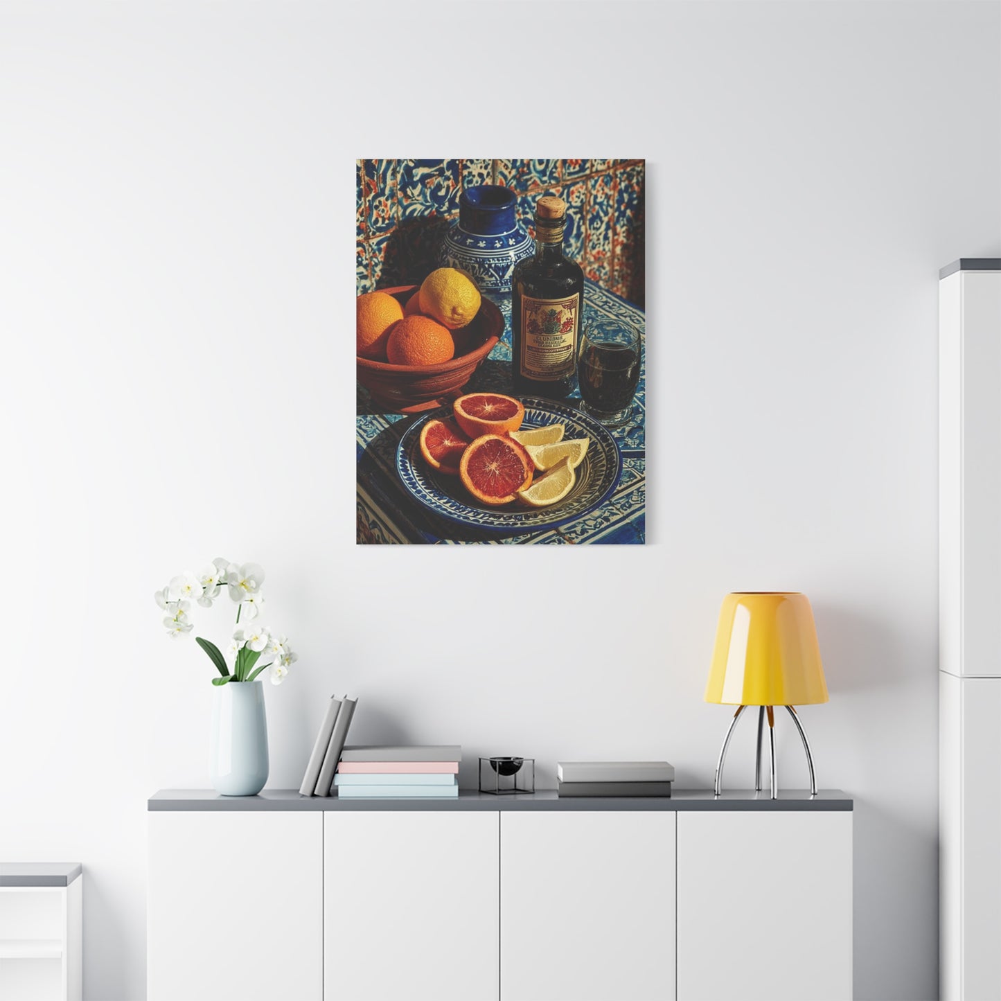 Italian Citrus & Majolica Still Life Wall Art & Canvas Print