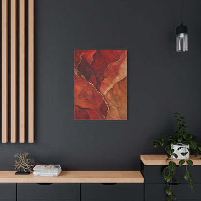Red Geologic Mineral Abstraction Wall Art & Canvas Print