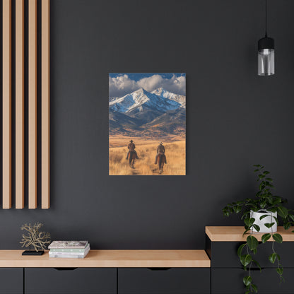 Frontier Riders in the Golden Valley Wall Art & Canvas Print