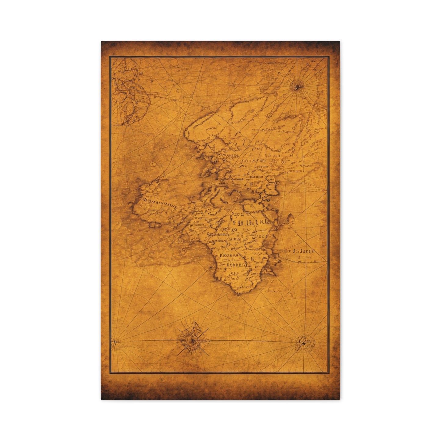 Vintage Africa Continent Map Wall Art & Canvas Prints