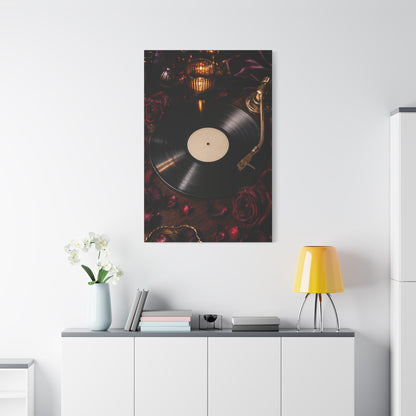 Vinyl Record Candlelit Romance Still Life Wall Art & Canvas Print