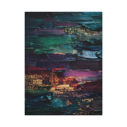 Jewel Tone Textured Abstract Gallery Painting Wall Art & Canvas Print