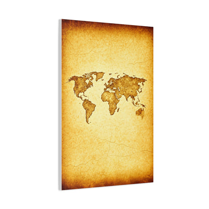 Sepia Continent Map Wall Art & Canvas Prints