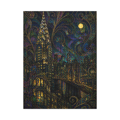 Art Nouveau Manhattan Fantasy Wall Art & Canvas Print