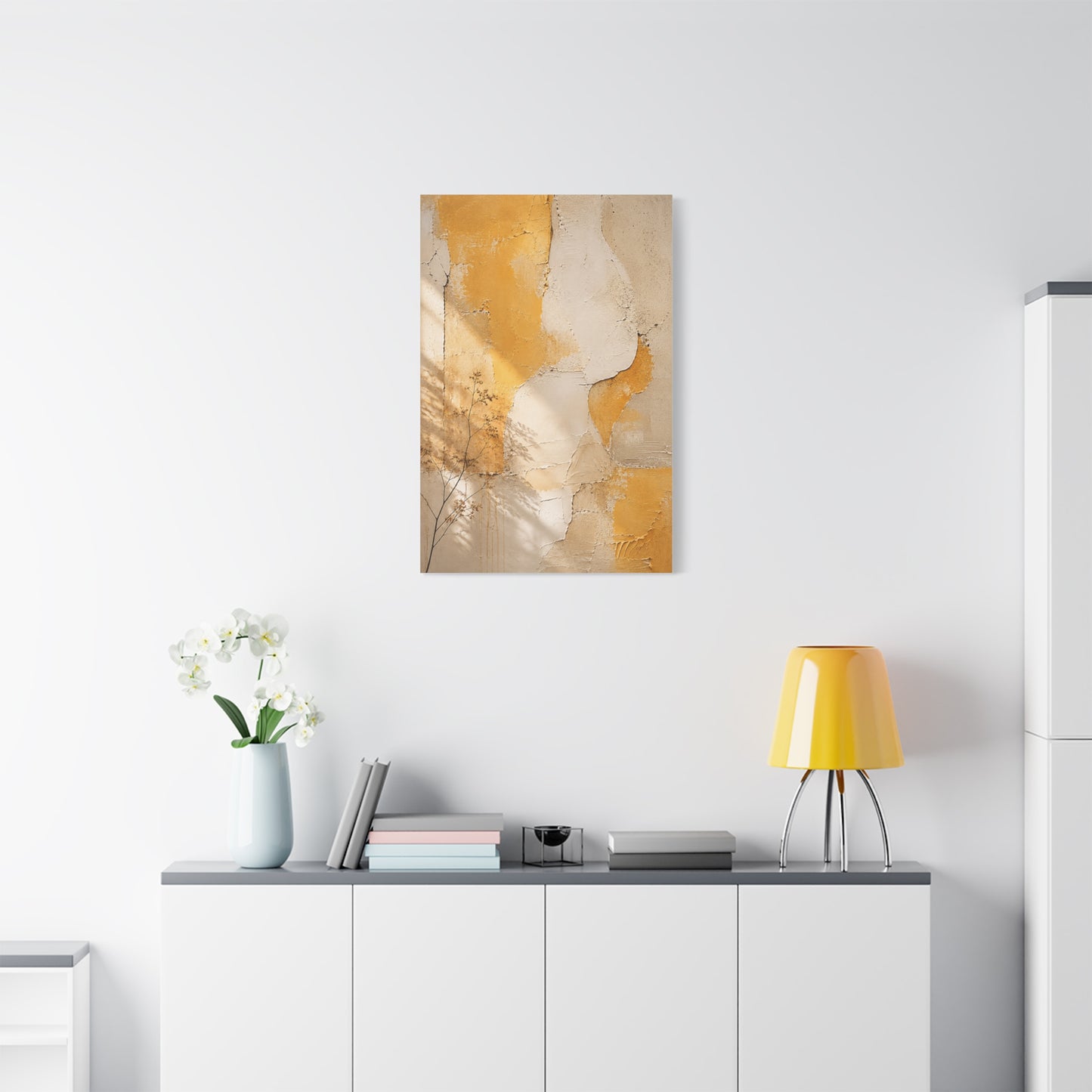 Sunlit Plaster Organic Wall Texture Composition Wall Art & Canvas Print