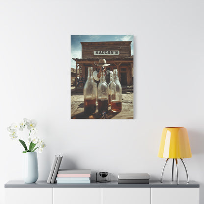 Saloon Bottle Shooting Challenge Wall Art & Canvas Print