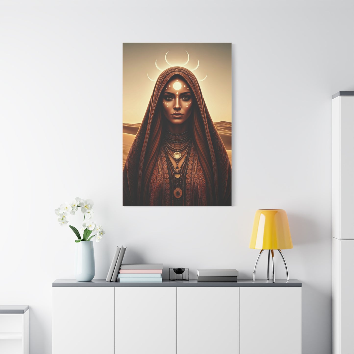 Moonlit Desert Priestess Wall Art & Canvas Prints