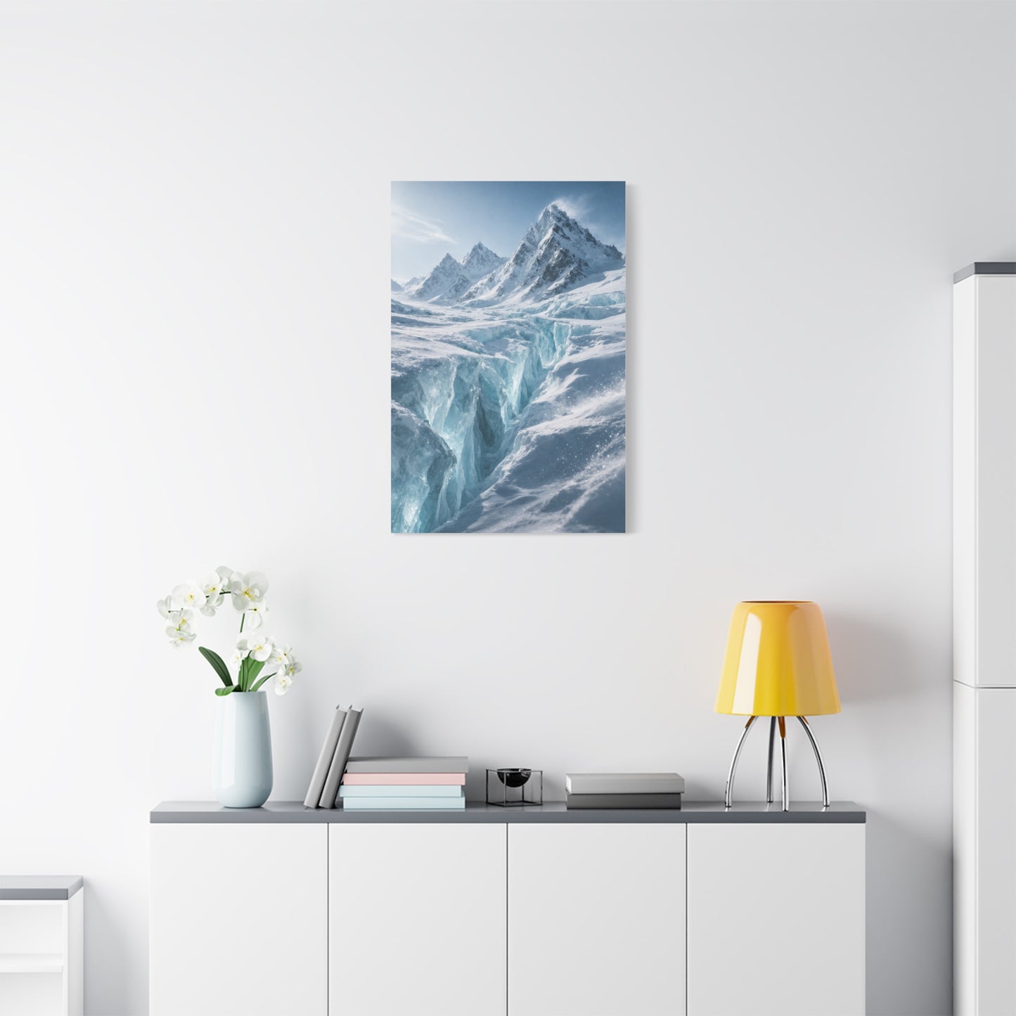 Icy Blue Glacial Crevasse Wall Art & Canvas Print