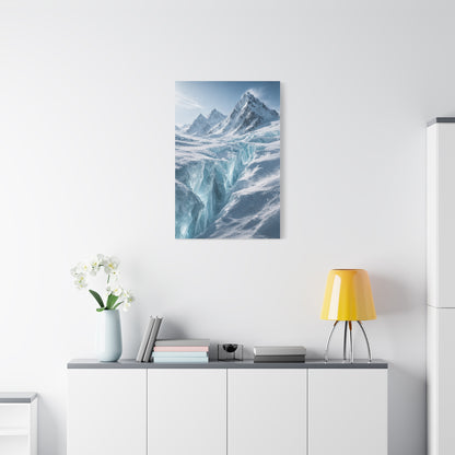 Icy Blue Glacial Crevasse Wall Art & Canvas Print