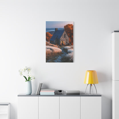 Autumn Cottage in Golden Hills Wall Art & Canvas Print