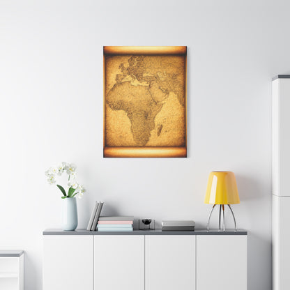 Antique Parchment World Map Wall Art & Canvas Prints