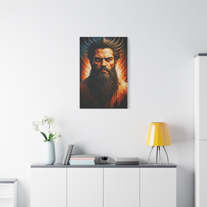 Ember Crown Warrior Portrait Wall Art & Canvas Print