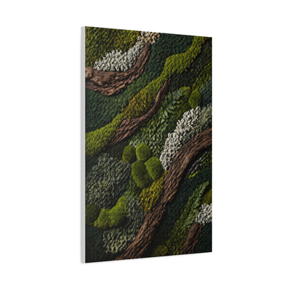 Biophilic Moss Landscape Texture Wall Art & Canvas Print