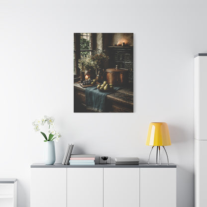 Moody Farmhouse Kitchen Still Life Wall Art & Canvas Print