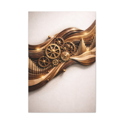 Mechanical Rhythm Wave Sculpture Wall Art & Canvas Print